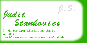 judit stankovics business card